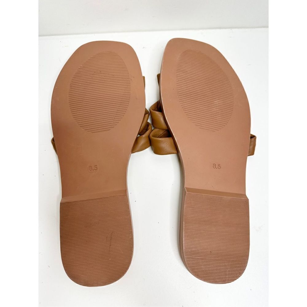 Crevo Sandals Womens Size 8.5 Brown Leather Slip On Slides - Picture 8 of 8